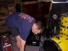 Beryllium doing his roadie bit and clearing up as usual