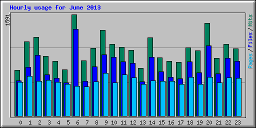 Hourly usage for June 2013