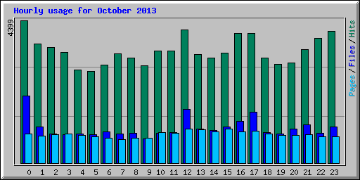 Hourly usage for October 2013